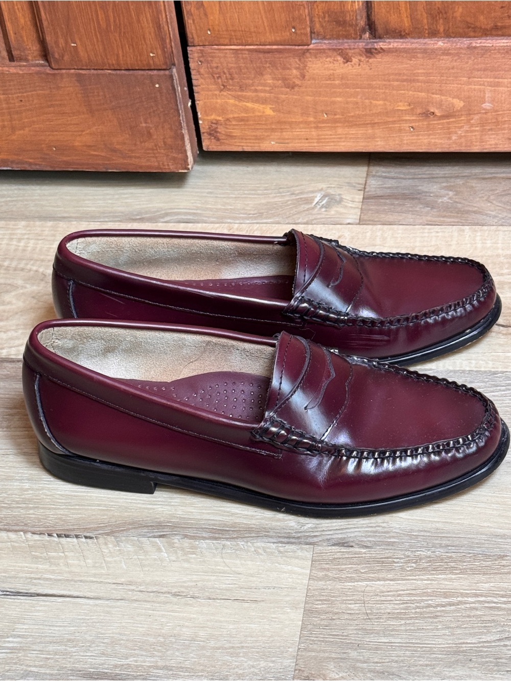 G.H. Bass & Co. Women's Penny Loafers in Wine